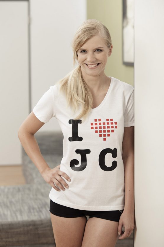 JOYclub V-Neck-Shirt "I ❤ JOYclub"