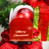 JOYclub Christbaumkugeln oder Weihnachtskugeln in rot oder silber mit Geschenkkarton 4
