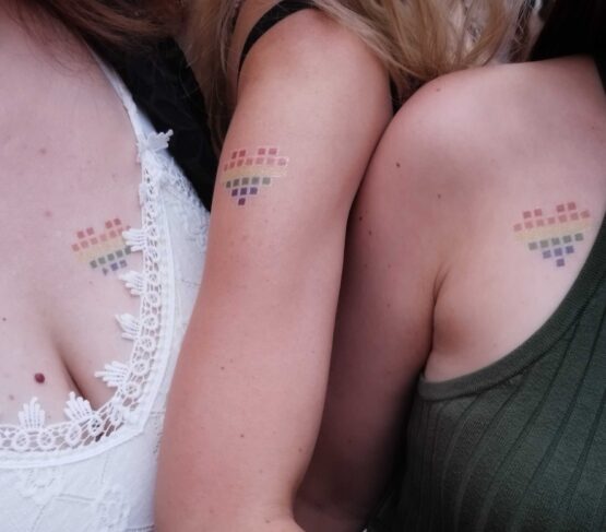 JOYclub Aufklebe-Tattoo Regenbogen - 5er Pack